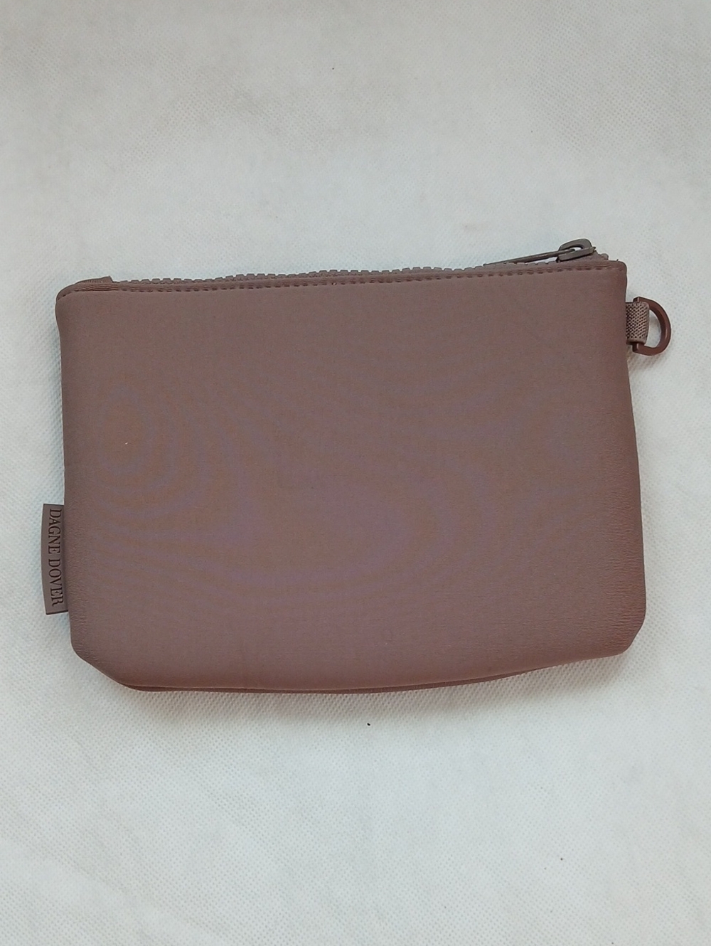 Dagne Dover Neoprene Small Pouch Dune Neutral Zippered